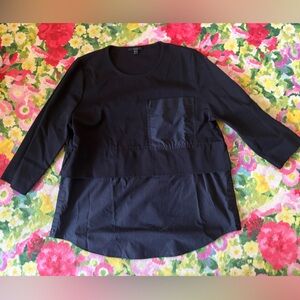 COS Black Long Sleeve Top
